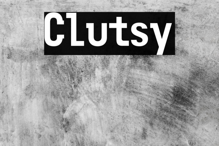 Clutsy Font examples