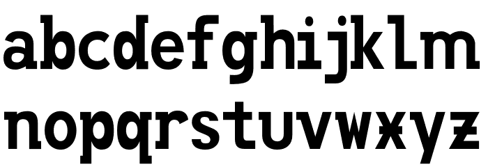 Clutsy Font LOWERCASE
