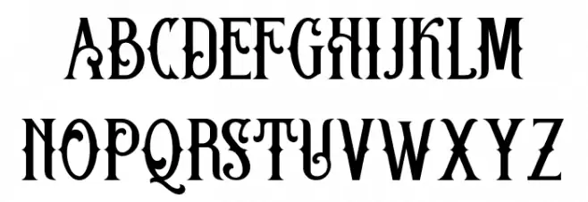 Clutter Street Schriftart Kleinbuchstaben
