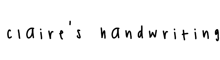 claire's handwriting  لخطوط تنزيل