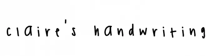claire's handwriting  Fuentes Gratis Descargar