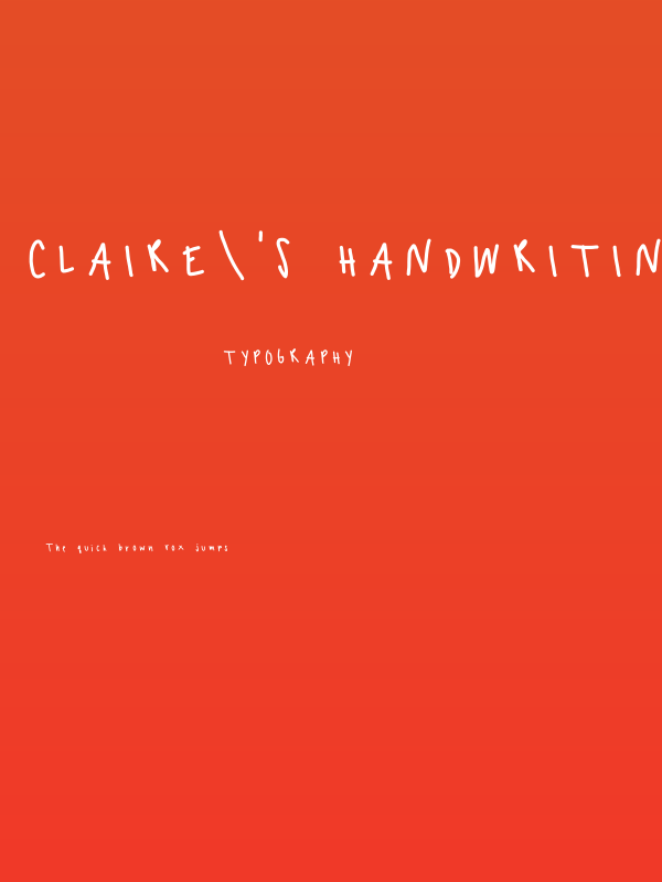 claire's handwriting Poster