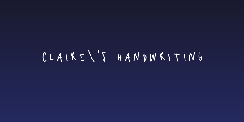 claire's handwriting Social Header