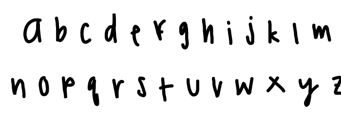 claire's handwriting Font LOWERCASE