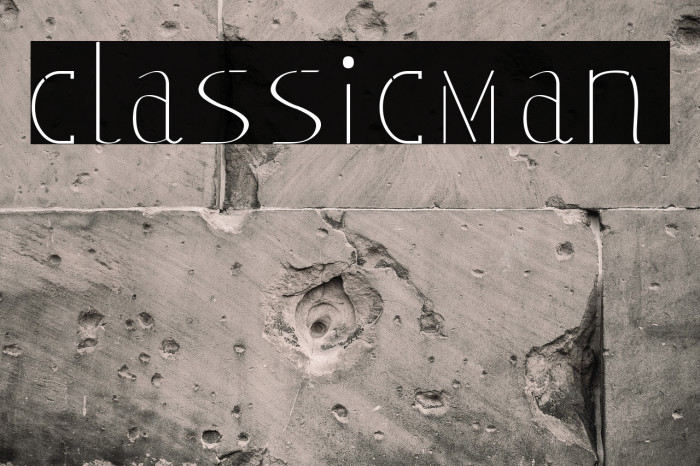 classicman Font examples