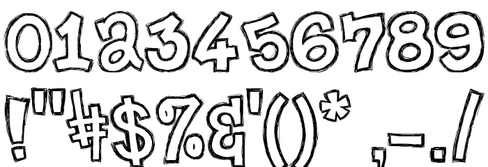 clementine sketch Font OTHER CHARS