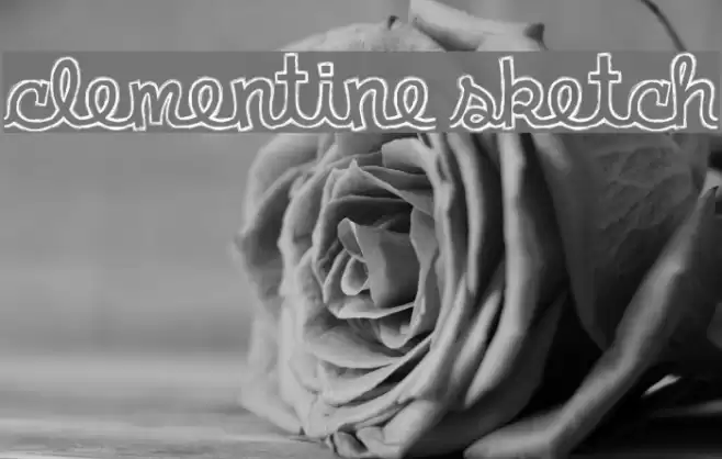 clementine sketch Font examples