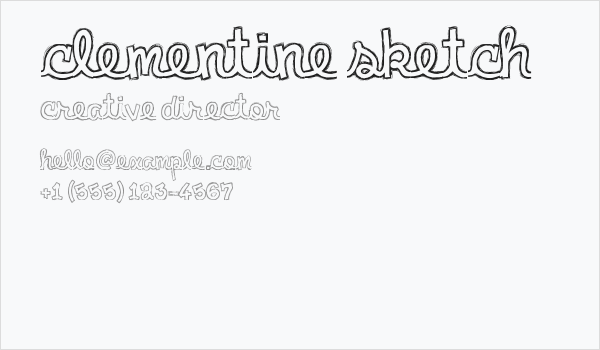 clementine sketch Business Card