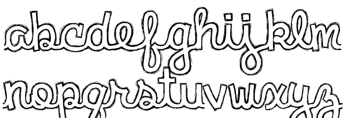 clementine sketch Font LOWERCASE