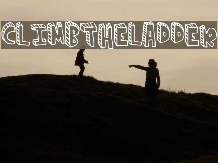 climbtheladder Font examples