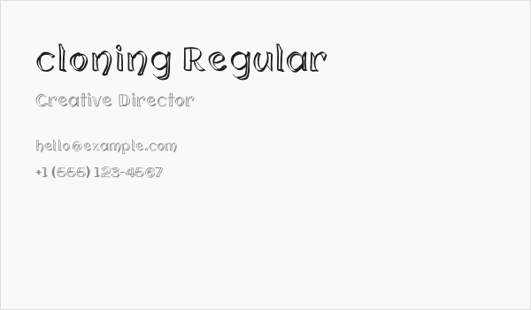 cloning Regular Business Card