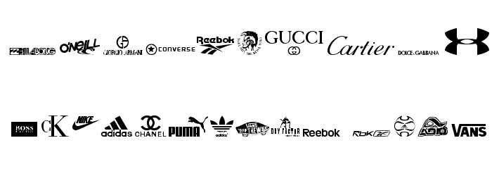clothing logos tfb Font OTHER CHARS