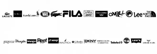 clothing logos tfb Font UPPERCASE