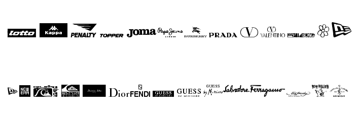 clothing logos tfb Font LOWERCASE