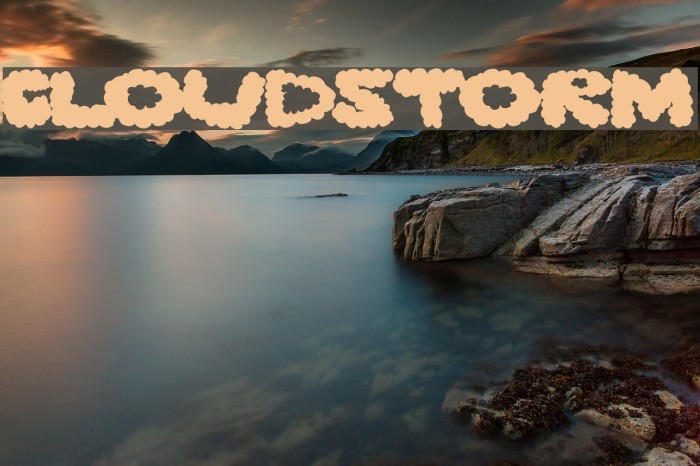cloudstorm Font examples