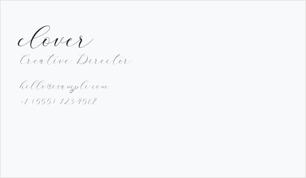 clover Business Card