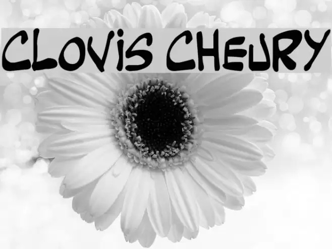 clovis cheury Font examples