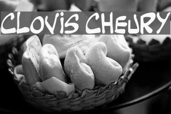 clovis cheury Font examples