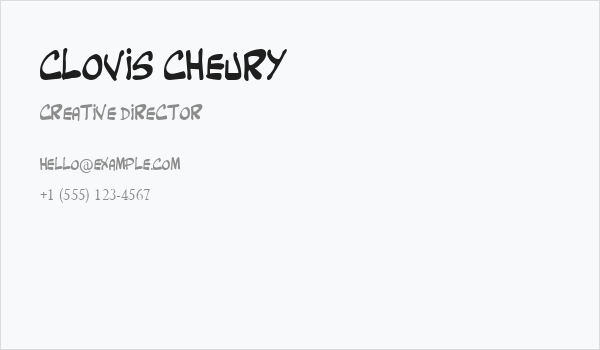clovis cheury Business Card