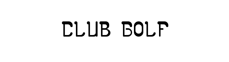 club golf font