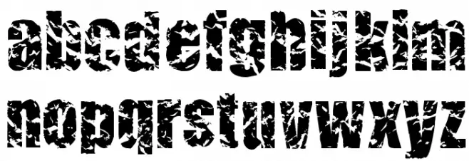 CMCorruged Font LOWERCASE