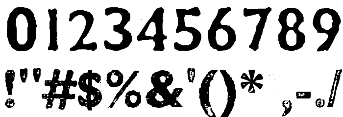 CMDestroy Font OTHER CHARS