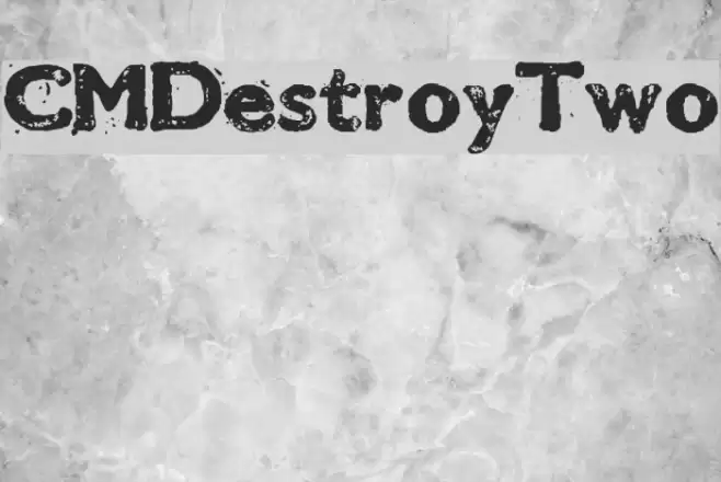 CMDestroyTwo Font examples