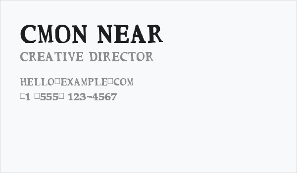 CMON NEAR Business Card