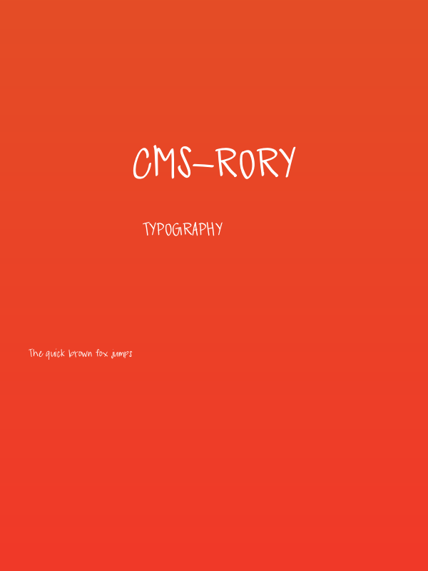 CMS-Rory Poster