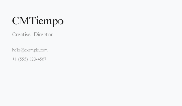 CMTiempo Business Card