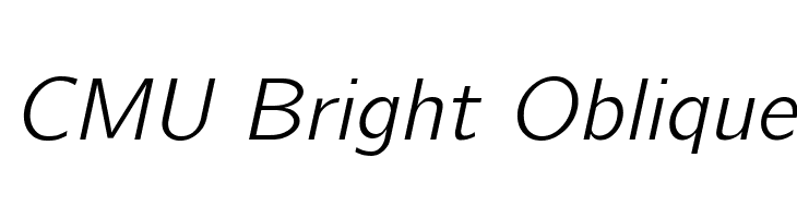 CMU Bright Oblique Polices