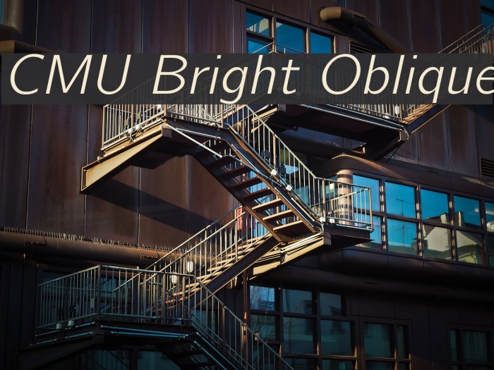CMU Bright Oblique Font examples