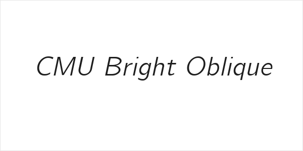 CMU Bright Oblique Logo