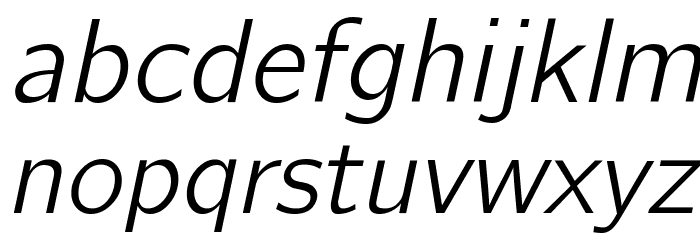 CMU Bright Oblique Font LOWERCASE
