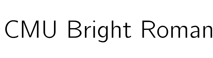 CMU Bright Roman Font