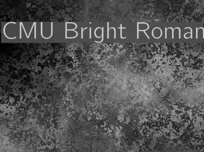 CMU Bright Roman Font examples
