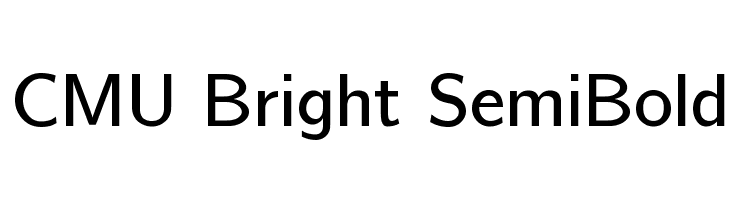 CMU Bright SemiBold Font
