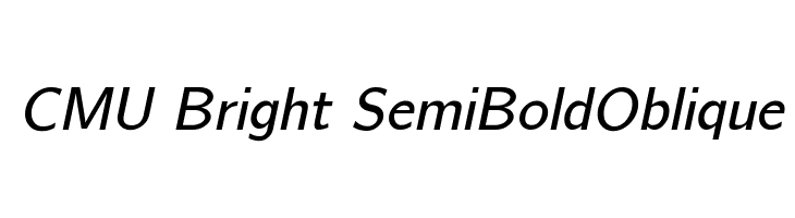 CMU Bright SemiBoldOblique Polices