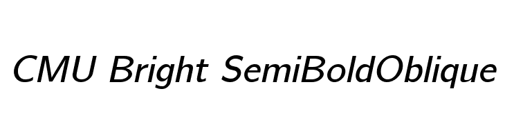 CMU Bright SemiBoldOblique  免费字体下载