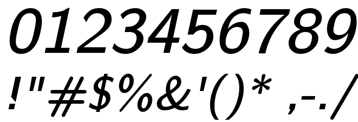CMU Bright SemiBoldOblique Font OTHER CHARS