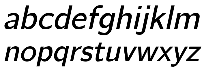 CMU Bright SemiBoldOblique Font LOWERCASE