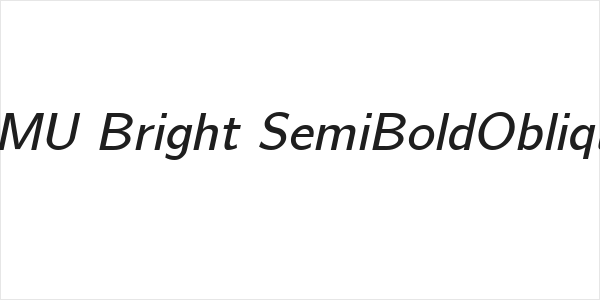 CMU Bright SemiBoldOblique Logo