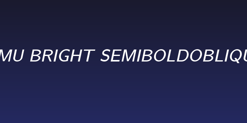 CMU Bright SemiBoldOblique Social Header