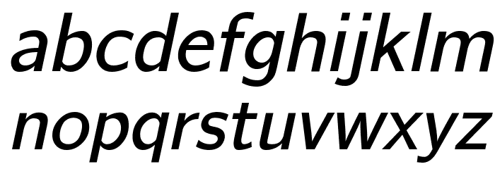 CMU Bright SemiBoldOblique Font LOWERCASE