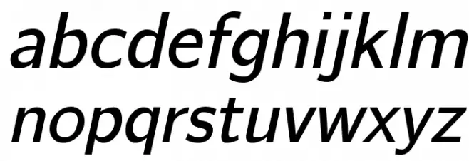 CMU Bright SemiBoldOblique 字体 小写
