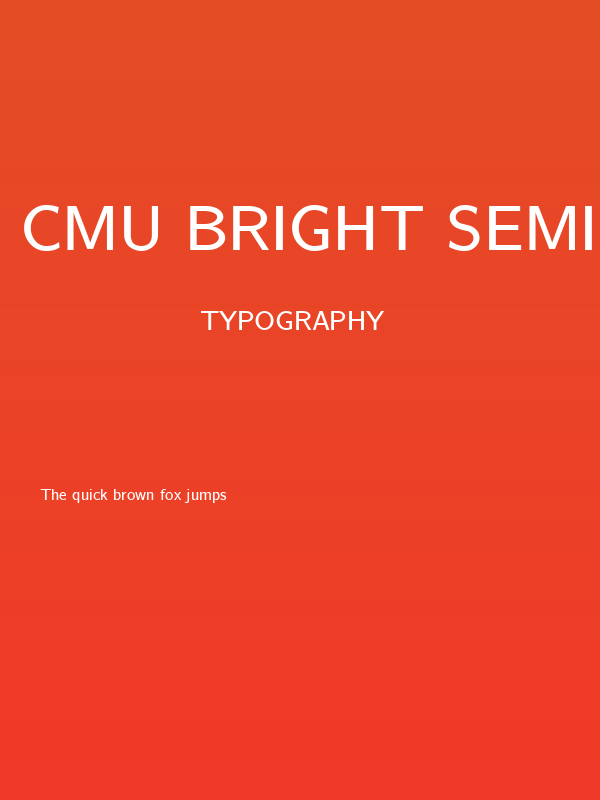 CMU Bright SemiBold Poster