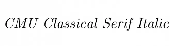 CMU Classical Serif Italic 