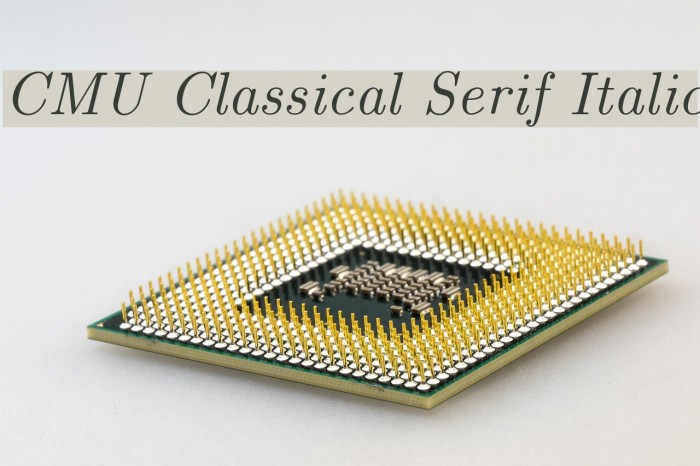 CMU Classical Serif Italic Font examples