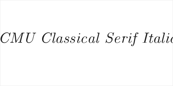 CMU Classical Serif Italic Logo
