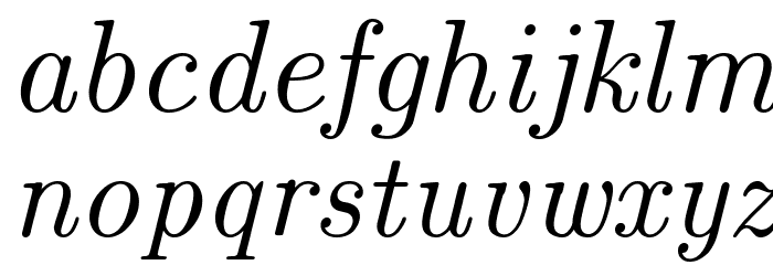 CMU Classical Serif Italic Font LOWERCASE